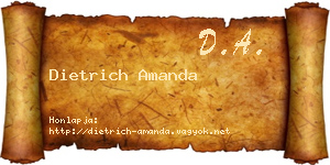 Dietrich Amanda névjegykártya